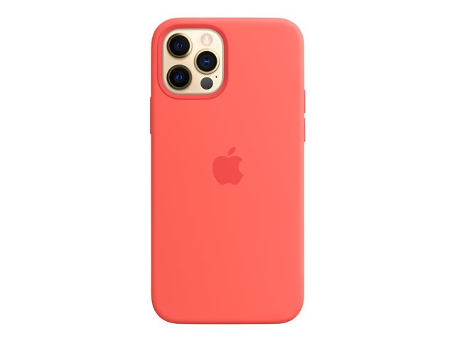 iPhone 12 silikonikuori MagSafella, sitruspinkki