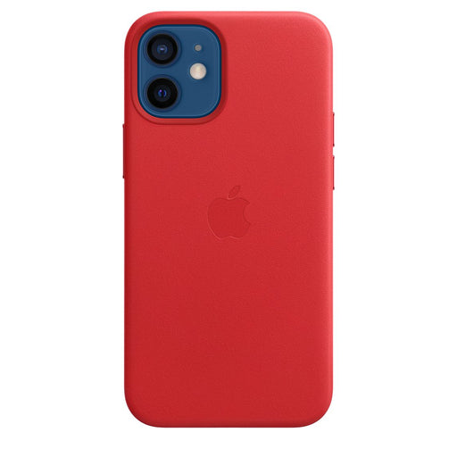 iPhone 12 minin nahkakuori MagSafella, (PRODUCT)RED