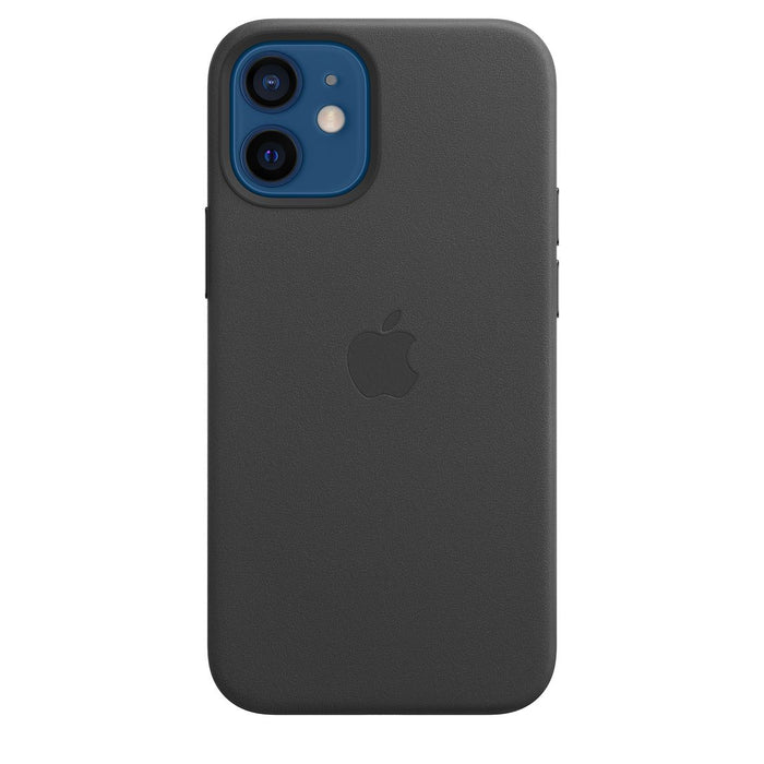 iPhone 12 minin nahkakuori MagSafella, musta