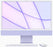 iMac 24inch with Retina 4.5K display Apple M1 chip with 8-core CPU and 8-core GPU 256GB SSD 8GB Ei Ethernetiä Magic Mouse Magic Keyboard numeronäppäimistöllä Touch ID - Purple