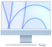 iMac 24inch with Retina 4.5K display Apple M1 chip with 8-core CPU and 7-core GPU 256GB SSD 8GB Ei Ethernetiä Magic Mouse Magic Keyboard - Blue