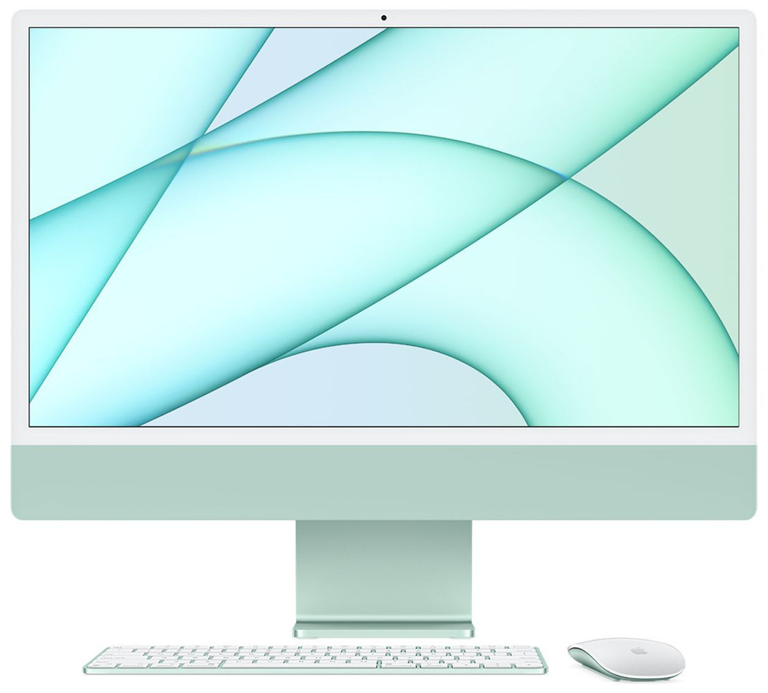 iMac 24inch with Retina 4.5K display Apple M1 chip with 8-core CPU and 7-core GPU 512GB SSD 8GB Ei Ethernetiä Magic Mouse Magic Keyboard - Green