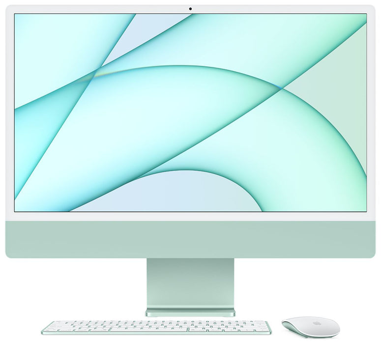 iMac 24inch with Retina 4.5K display Apple M1 chip with 8-core CPU and 7-core GPU 512GB SSD 8GB Ei Ethernetiä Magic Mouse + Magic Trackpad Magic Keyboard - Green