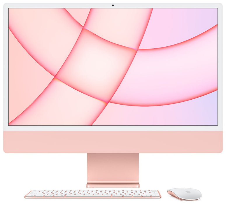 iMac 24inch with Retina 4.5K display Apple M1 chip with 8-core CPU and 7-core GPU 512GB SSD 8GB Ei Ethernetiä Magic Mouse + Magic Trackpad Magic Keyboard Touch ID - Pink