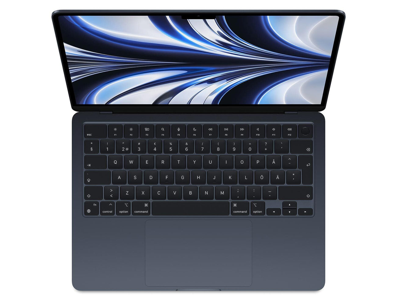 MacBook Air 13inch Midnight 256GB SSD 8GB Apple M2 chip with 8-core CPU 8-core GPU and 16-core Neural Engine 67W USB-C Final Cut Pro + Logic Pro