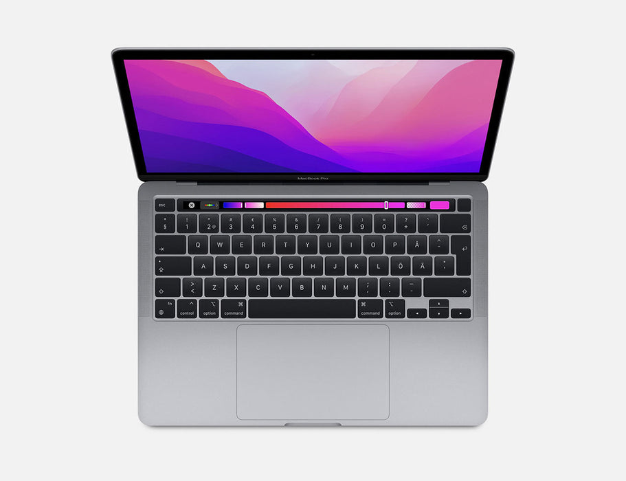 MacBook Pro 13inch Space Grey 512GB SSD 16GB Apple M2 chip with 8-core CPU 10-core GPU and 16-core Neural Engine 67W USB-C Final Cut Pro + Logic Pro