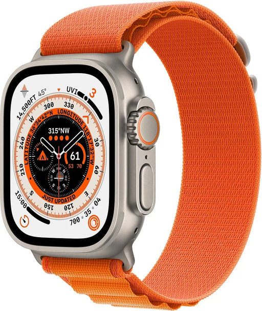 Apple Watch Ultra 49mm GPS + Cellular Natural Titanium Orange Alpine Loop